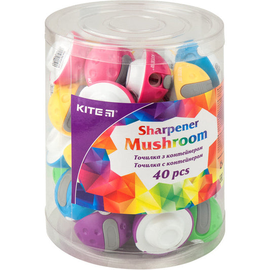 Точилка з контейнером Kite Mushroom асорті K20-118