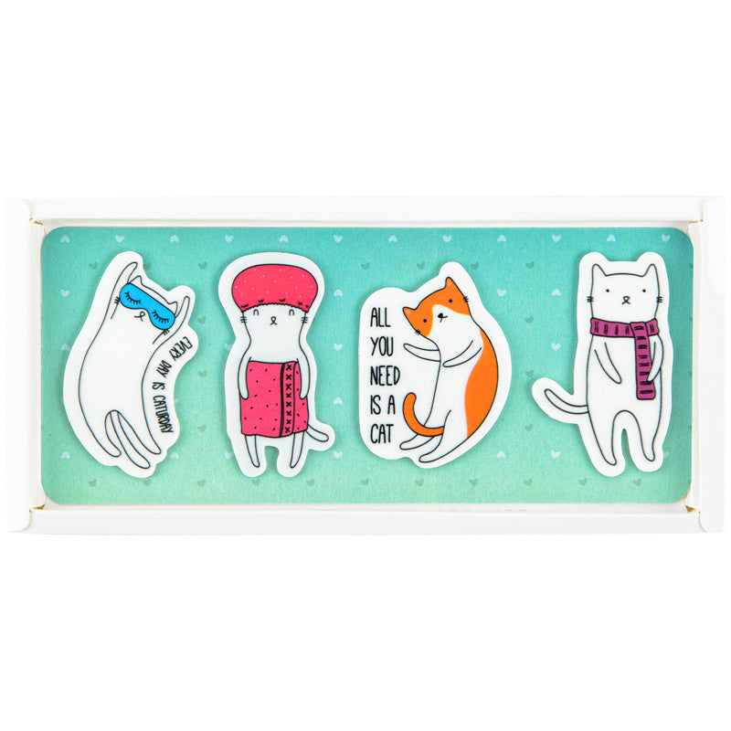 Закладки пластикові Kite Cats 4x20 шт 35х50 мм K22-479-6