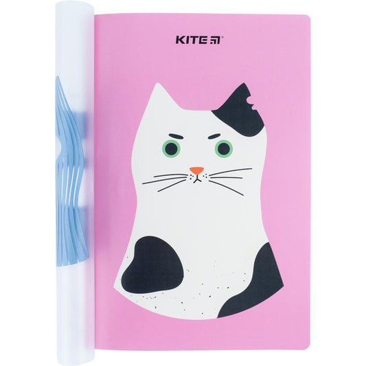Блокнот пластиковий Kite Gangster cat А5+ 40 аркушів клітинка K22-460-3