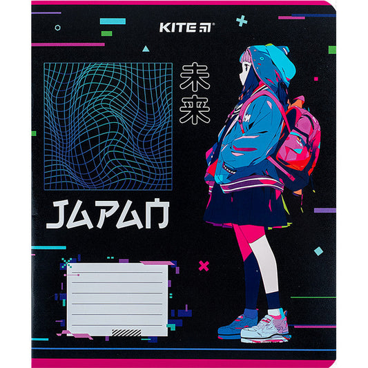 Зошит шкільний Kite Anime, 12 аркушів, лінія K24-234-1