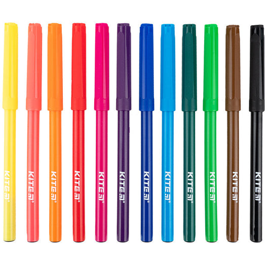 Фломастери Kite Classic 12 шт 12 кольорів K-447