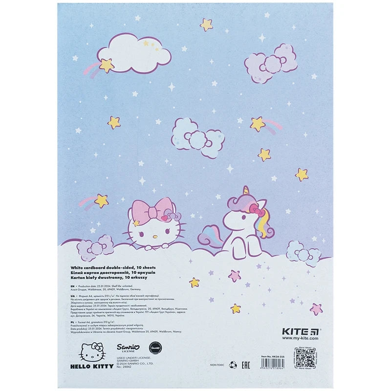 Картон білий Kite Hello Kitty А4 10 аркушів HK24-254-1