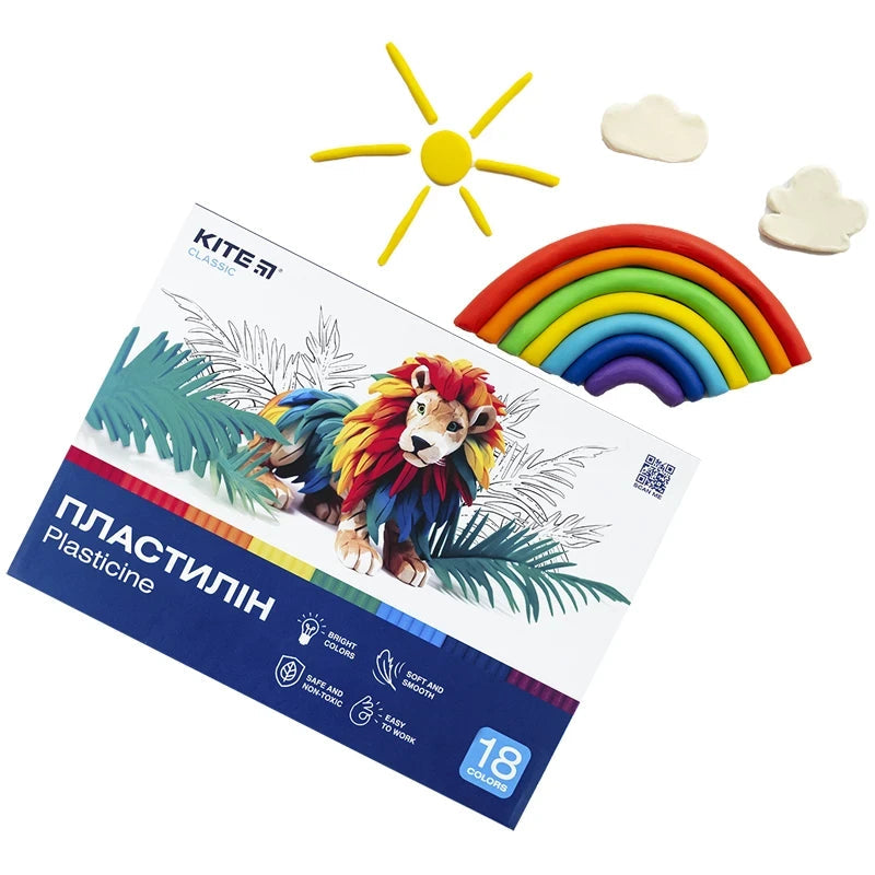 Пластилін Kite Classic 18 кольорів 360 г K-085