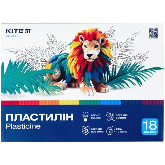 Пластилін Kite Classic 24 кольори 480 г K-089