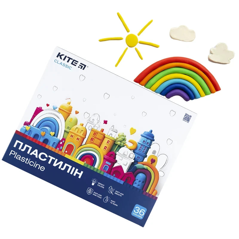 Пластилін Kite Classic 36 кольорів 720 г K-078