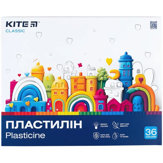 Пластилін Kite Classic 36 кольорів 720 г K-078