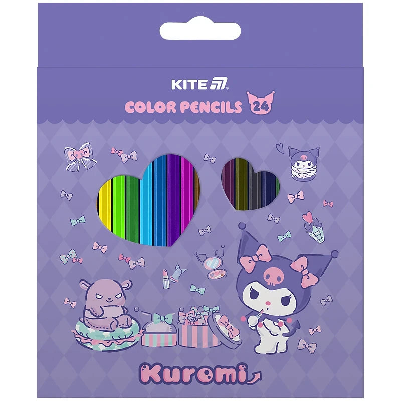Олівці кольорові Kite Kuromi 24 шт HK25-055