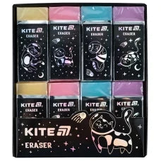 Гумка кольорова з гліттером Kite Universe K24-144, асорті