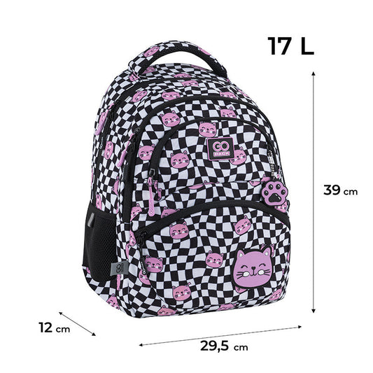 Рюкзак шкільний GoPack Education Pretty Kitties GO25-175M-2