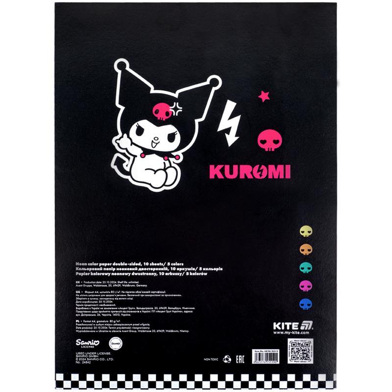 Папір кольоровий неоновий Kite Kuromi HK24-252-2