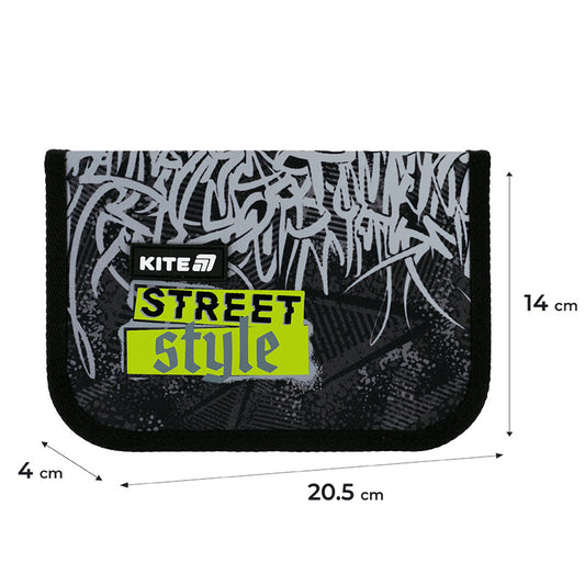 Пенал без наповнення Kite Street Style 1 відділення 1 відворот K25-621-6