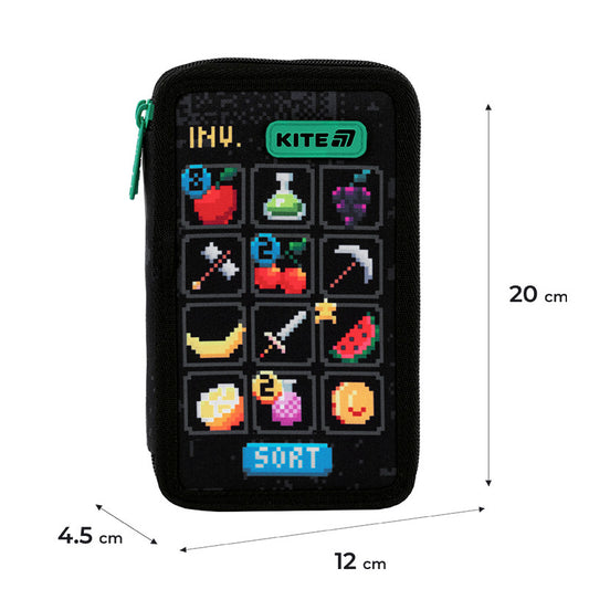Пенал без наповнення Kite Pixel Game 2 відділення K25-623-2