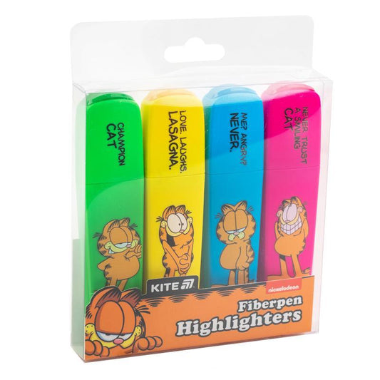 Маркер Highlighter Kite Garfield набір з 4-х кольорів GF25-444