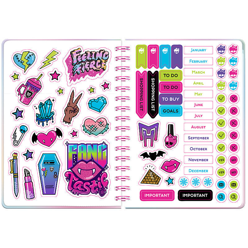 Щоденник на спіралі Kite Monster High тверда обкладинка MH25-438