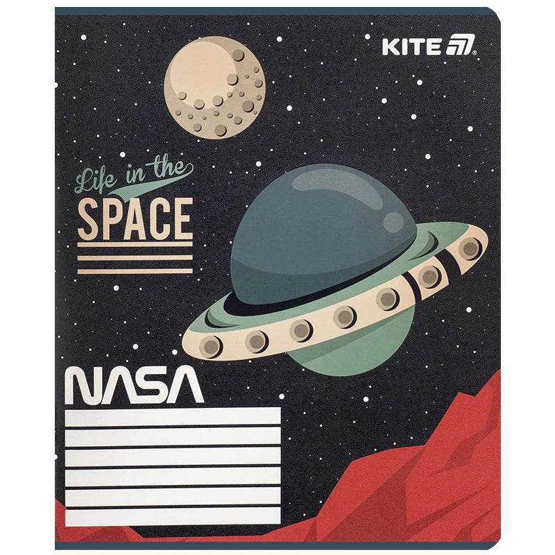 Зошит шкільний Kite NASA, 12 аркушів, клітинка NS25-232