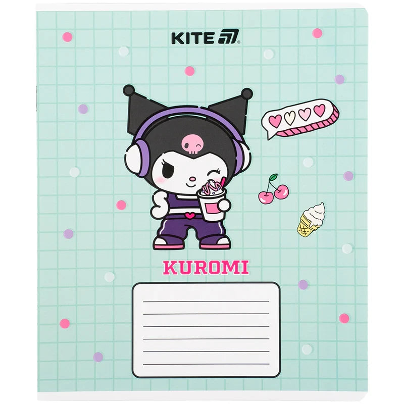 Зошит шкільний Kite Kuromi, 12 аркушів, клітинка HK25-232-4