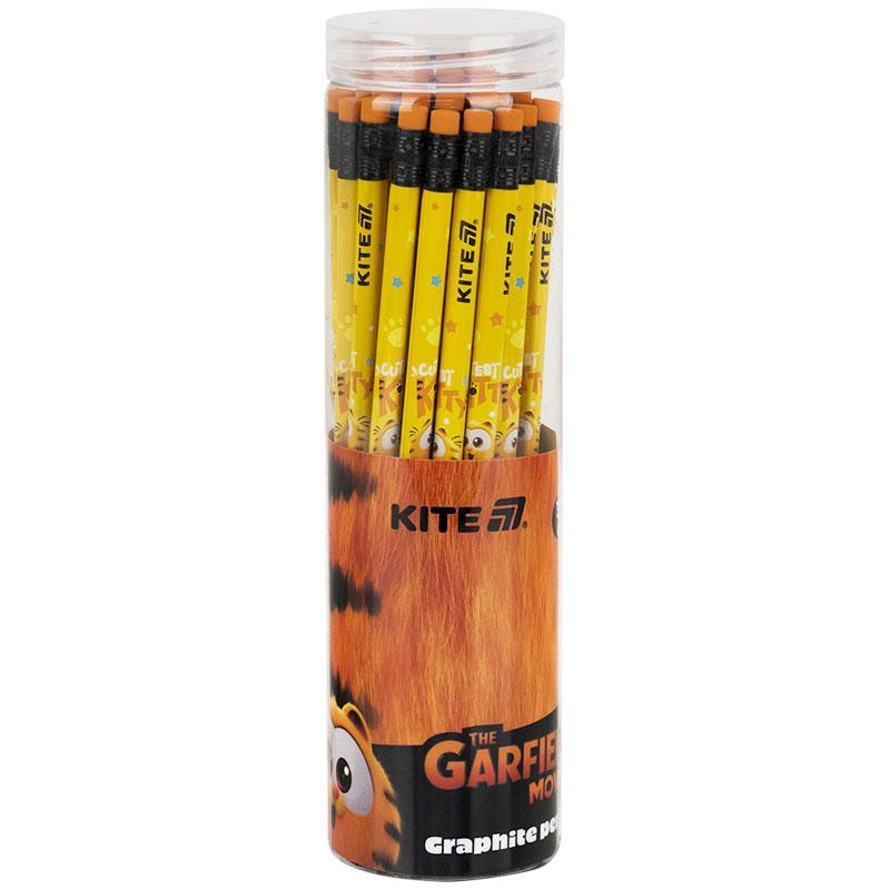 Олівець графітний з гумкою тригранний Kite Garfield gf25-046