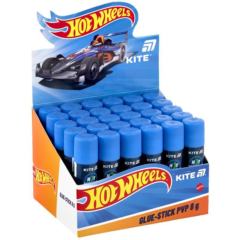 Клей-олівець з індикатором PVP Kite Hot Wheels HW25-130, 8 г
