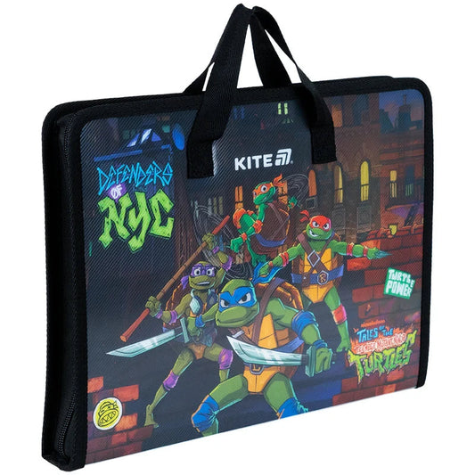 Папка-портфель на блискавці Kite Ninja Turtles NT25-202, 1 відділення, A4