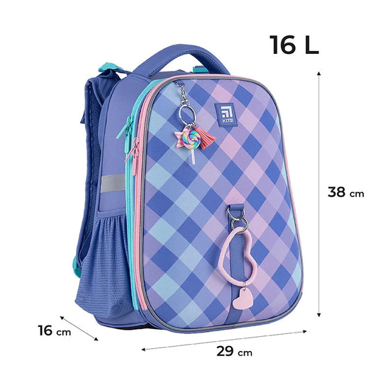 Шкільний набір Kite Purple Chequer SET_K24-531M-2