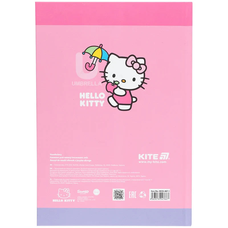 Словник для запису іноземних слів Kite Hello Kitty 60 аркушів HK25-407-1