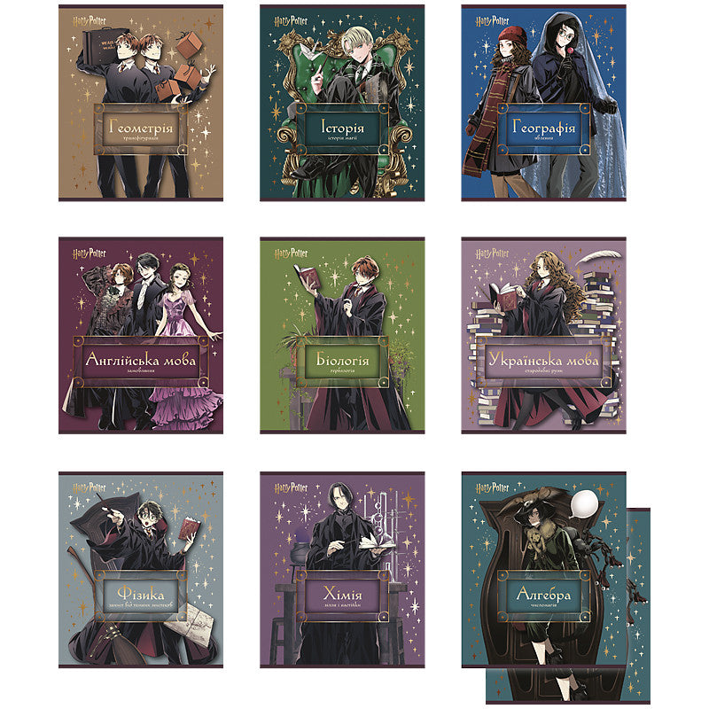 Набір предметних зошитів Kite Harry Potter 48 аркушів у клітинку 10 шт HP25-240-1-9