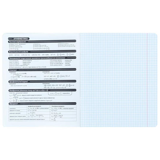 Зошит предметний Kite Bright, 48 аркушів, клітинка, Алгебра K25-240-13