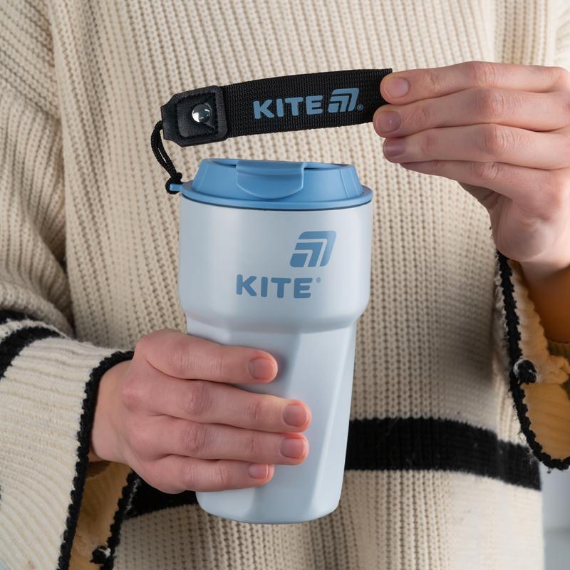 Термокружка Kite 450 мл сіро-блакитна K25-1220-2