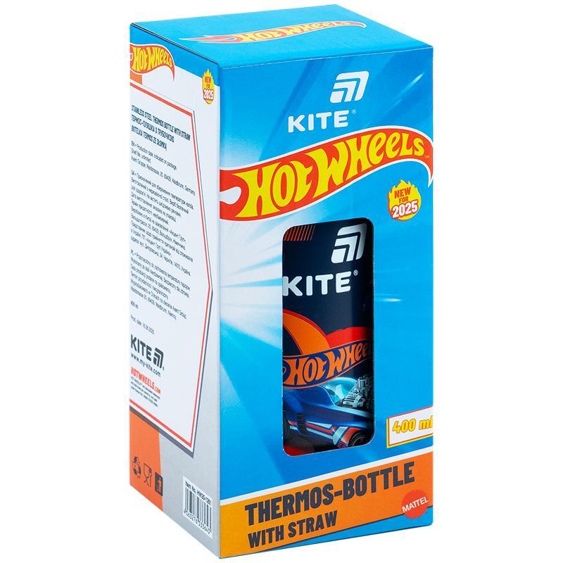 Термос з трубочкою Kite Hot Wheels HW25-1261