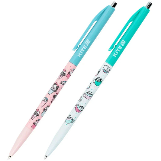 Ручка кулькова автоматична Kite Ice & Cup синя K25-361-2