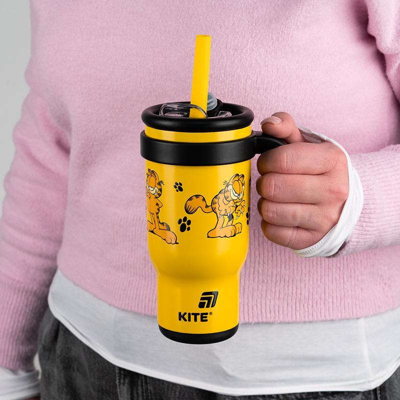 Термокружка з трубочкою Kite Garfield 530 мл GF25-1266