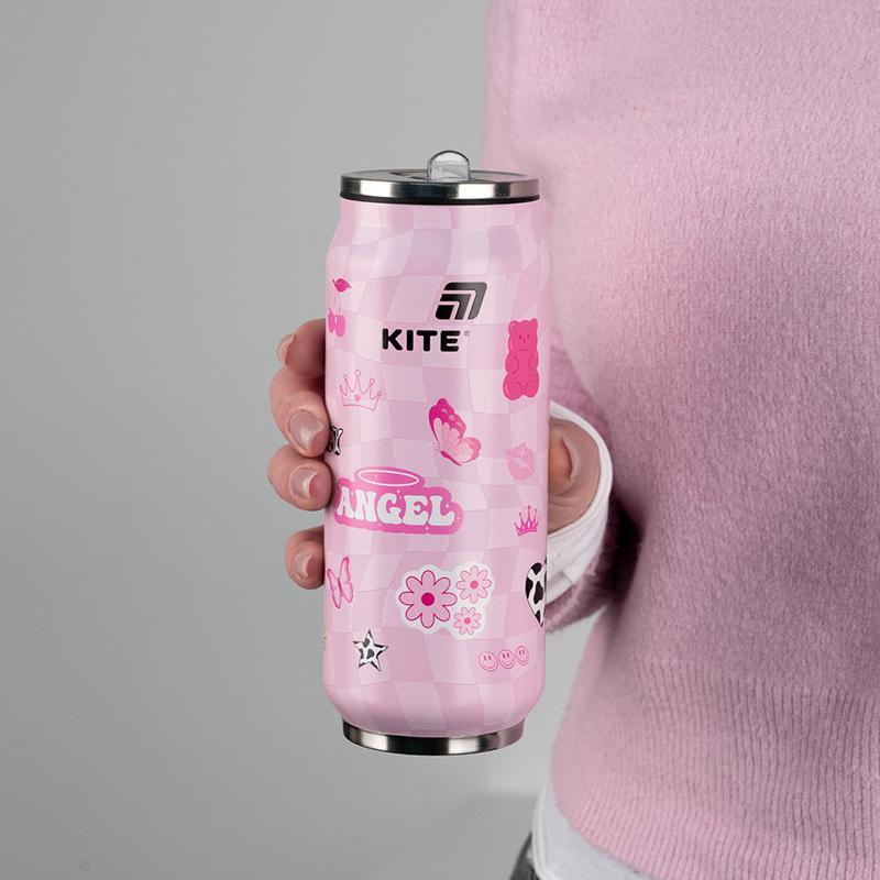 Термочашка з трубочкою Kite 500 мл Angel K25-1264-2