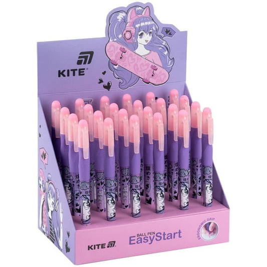 Ручка кулькова синя Kite EasyStart Anime Dream K26-099-1