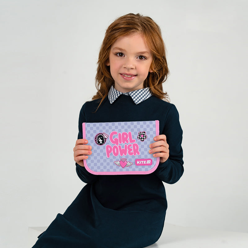 Пенал без наповнення Kite Girl's Power K26-621-5, 1 відділення, 1 відворот