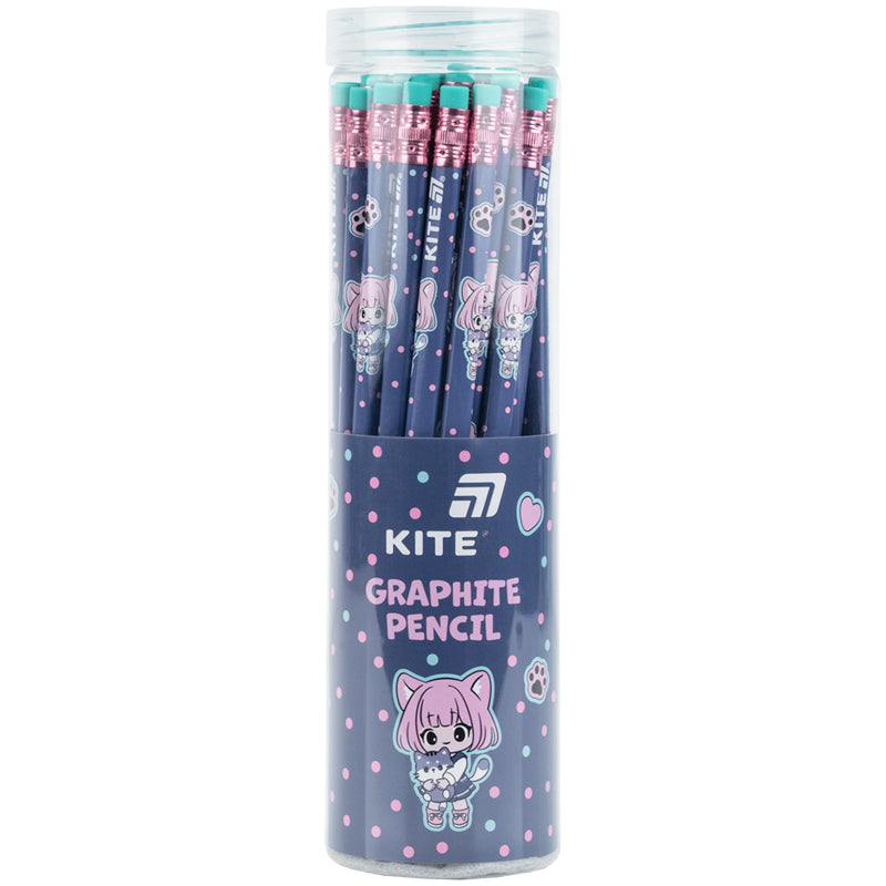 Олівець графітний тригранний з гумкою Kite Be Friends K26-046-1