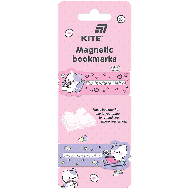Набір магнітних закладок-індикаторів Kite Kawaii K26-496-1