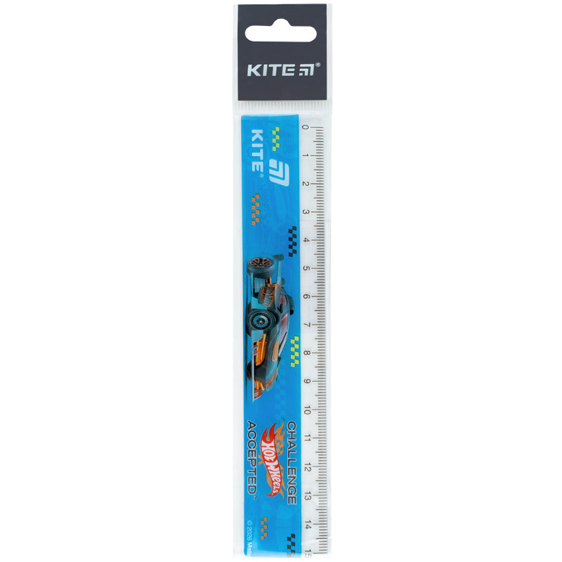 Лінійка пластикова Kite Hot Wheels ,HW26-090, 15 см