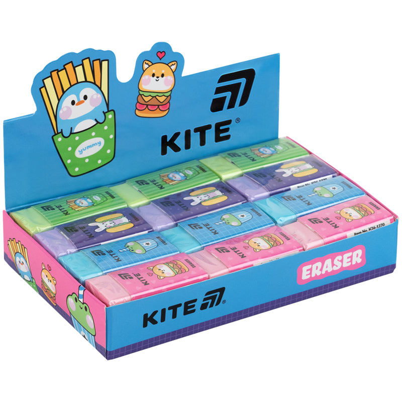 Гумка кольорова Kite "Funny friends" K26-1270, асорті