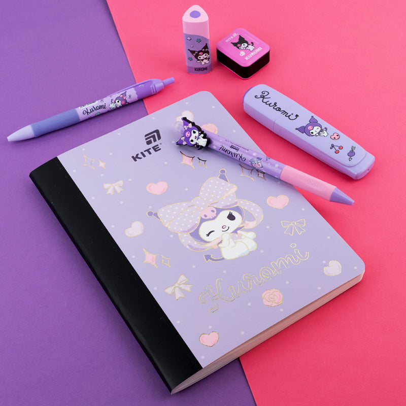 Блокнот з магнітною закладкою Kite Kuromi HK26-192-2, А5, 60 аркушів, клітинка