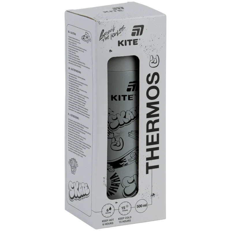 Термос Kite K26-1222-6, 500 мл, сірий
