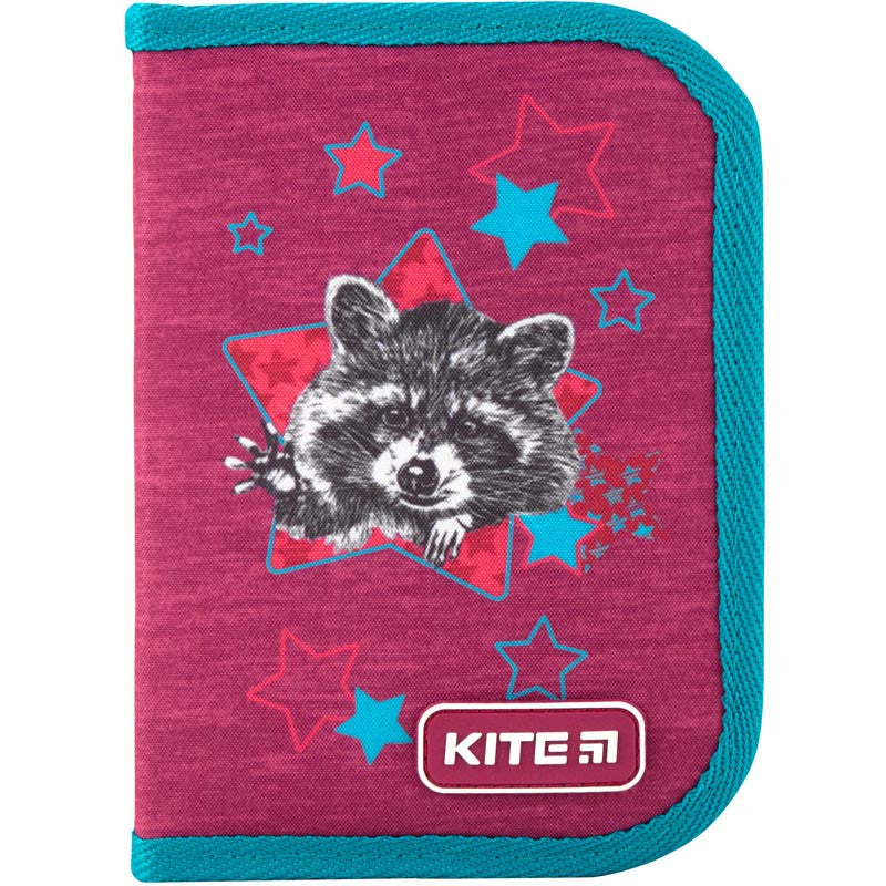 Пенал без наповнення Kite Education Fluffy racoon 1 відділення K19-621-1