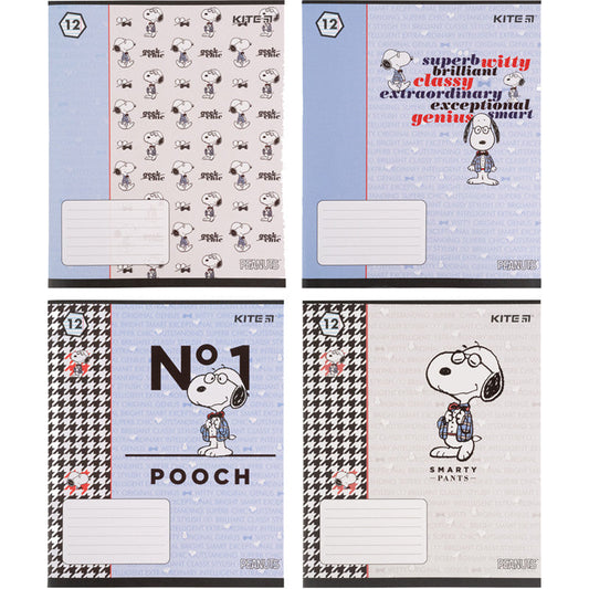 Зошит шкільний Kite Snoopy, 12 аркушів, лінія SN21-234