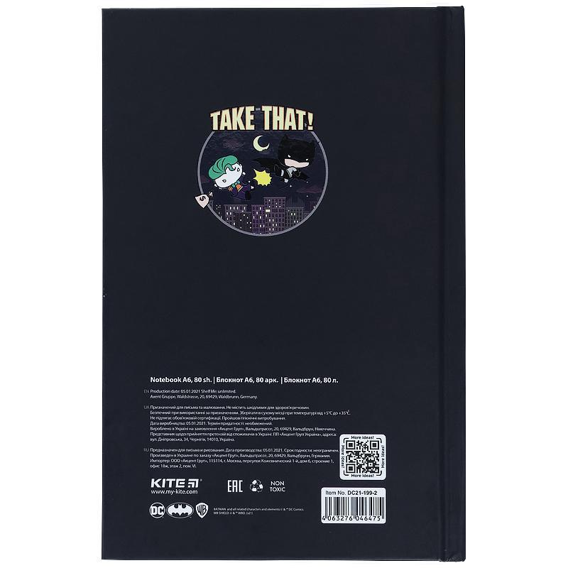 Книга записна блокнот Kite А6 80 арк клітинка DC21-199-2