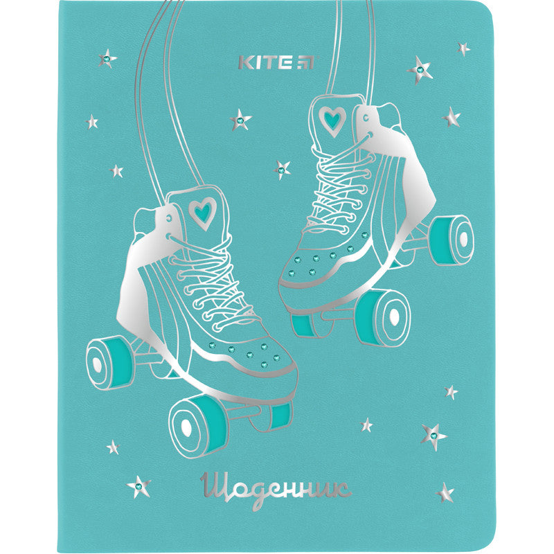 Щоденник шкільний, тверда обкл PU Roller-skates k22-264-3