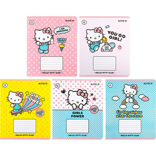 Зошит шкільний Kite Hello Kitty, 12 аркушів, лінія HK22-234