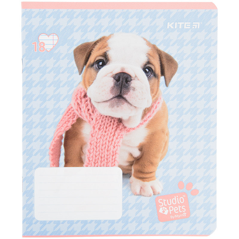 Зошит шкільний Kite 18 аркушів лінійка Studio Pets sp22-237