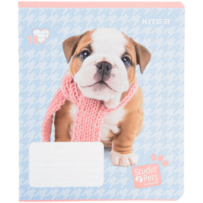 Зошит шкільний Kite 18 аркушів лінійка Studio Pets sp22-237