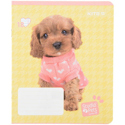 Зошит шкільний Kite 18 аркушів лінійка Studio Pets sp22-237