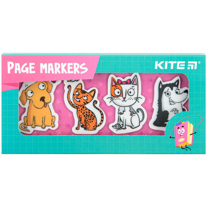 Закладки пластикові Kite Pets 4x20 шт 35х50 мм K22-479-5