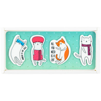 Закладки пластикові Kite Cats 4x20 шт 35х50 мм K22-479-6